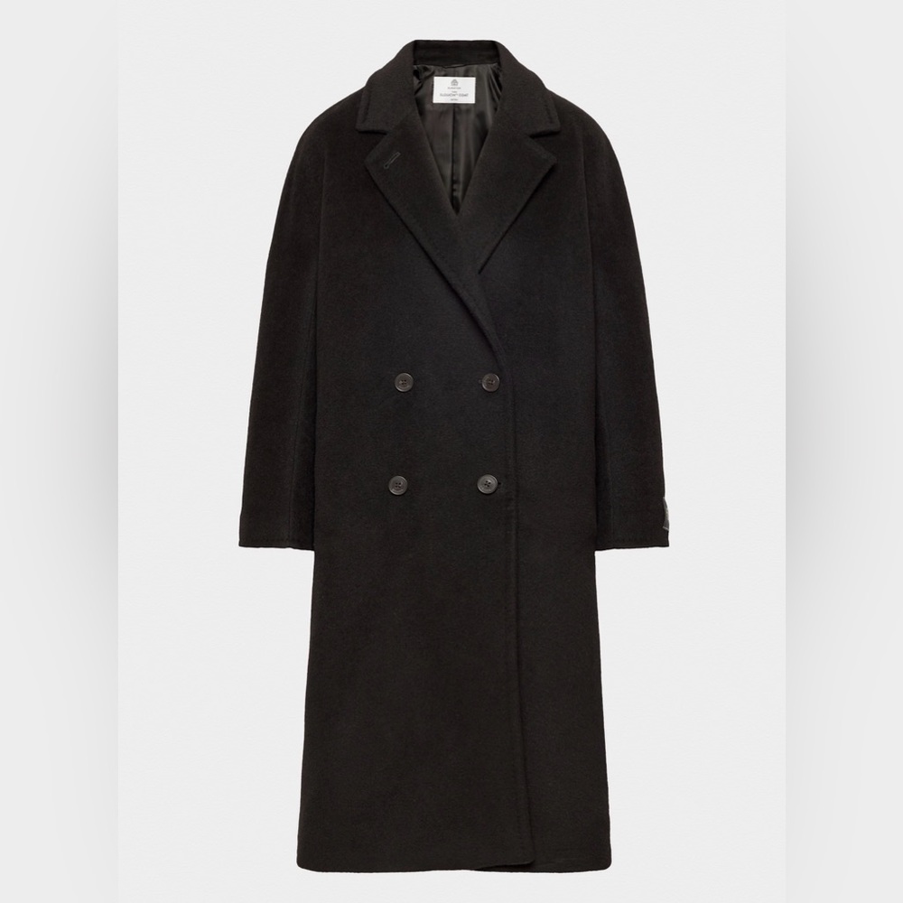 Aritzia Babaton Slouch Wool Coat - Black